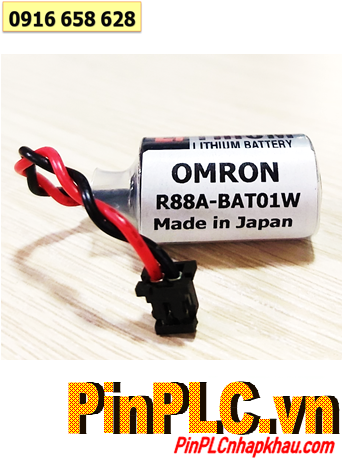 Omron R88A-BAT01W _Pin nuôi nguồn PLC Omron R88A-BAT01W 3.6v 1/2AA chính hãng / Xuất xứ NHẬT 